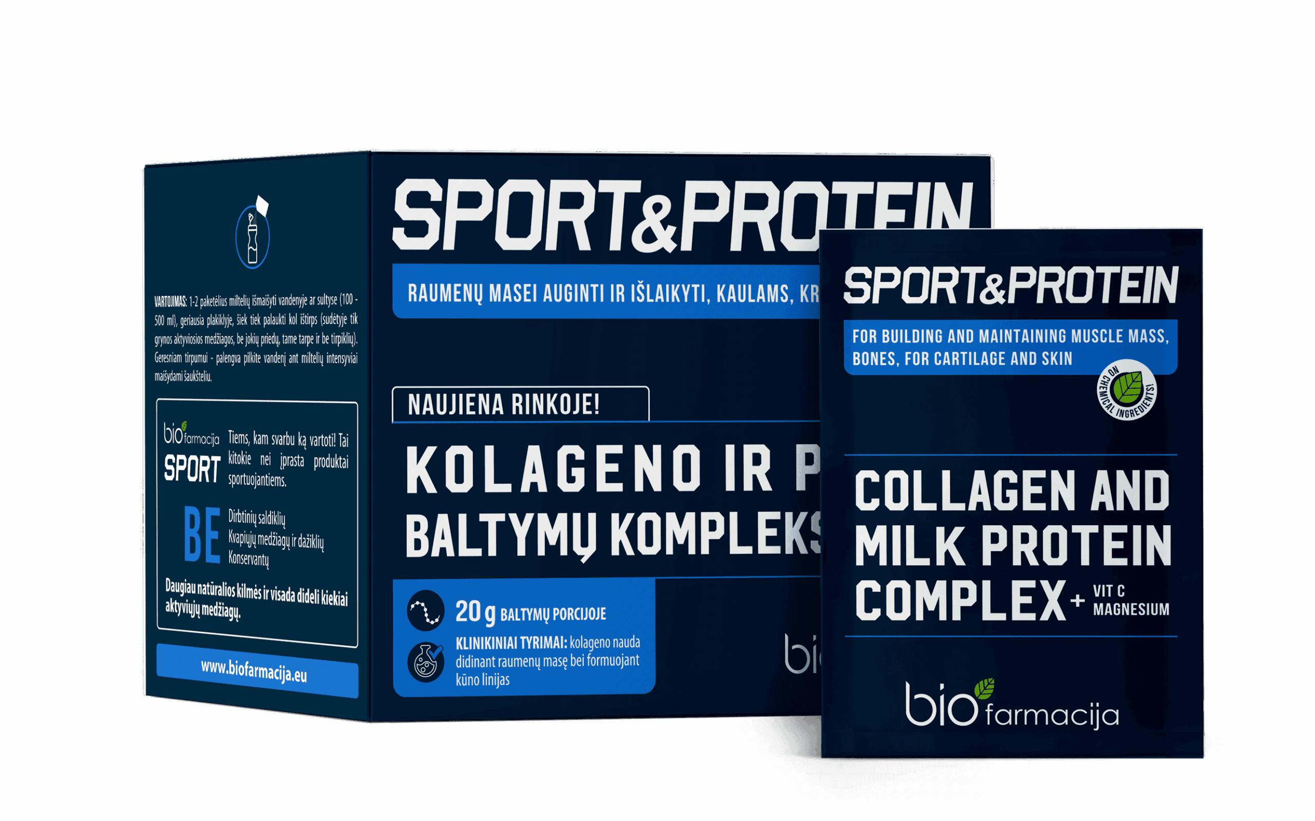 Sport&Protein proteiinipulber kollageeniga, 28 pakki