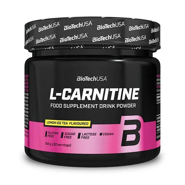 BIOTECHUSA L-Carnitine drink powder 150g Sidruni jäätee — Lemon — Powder view 1