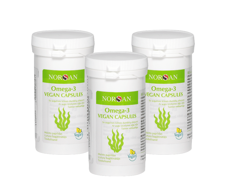 Omega-3 Vegan, kapslid, 3×80 tk.