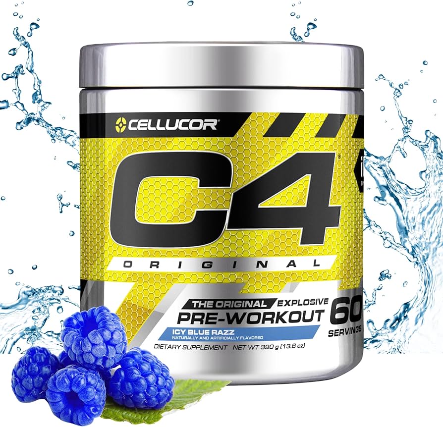 C4 Original Pre-workout 60serv Jääsinine vaarikas — Raspberry — Powder - image 1 of 2