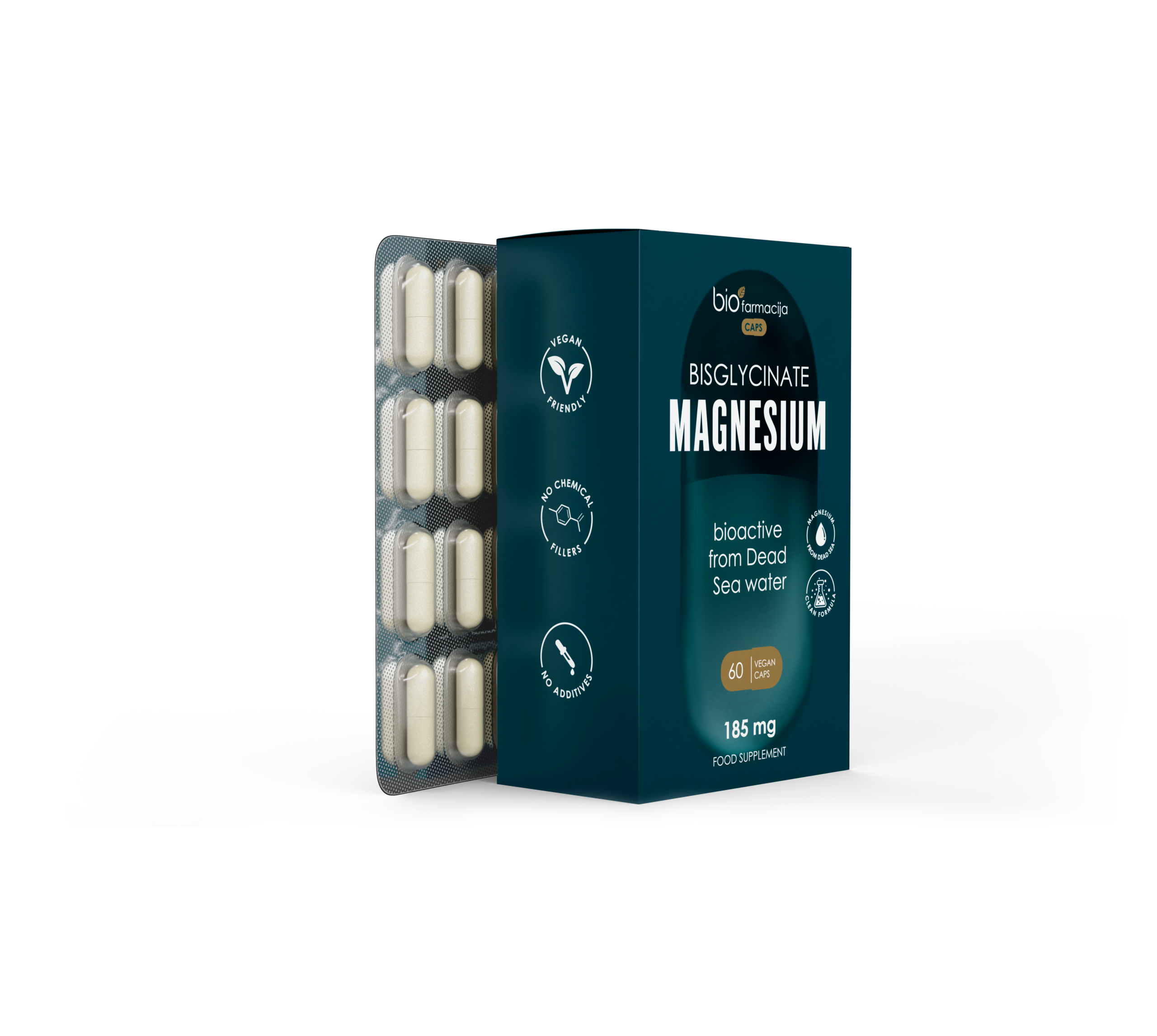 Bioaktiivne magneesiumglütsinaat kapslid, 60 tk — Capsules view 2