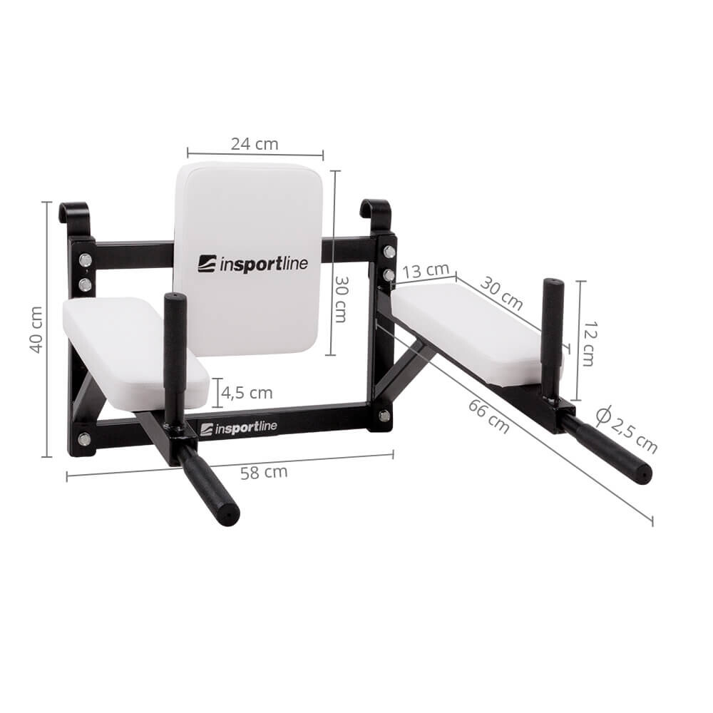 Varbseina treeningpink Wall-Mounted Dip Station 2v1 inSPORTline LCR — Apple view 2