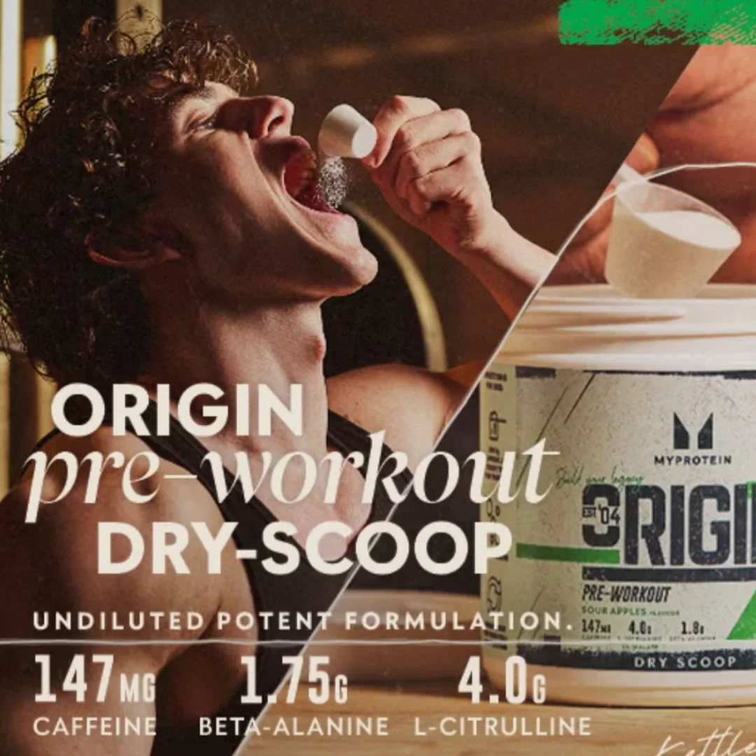 MyProtein Origin Treeningueelne Stimuliinivaba Pulber – Hapukas Õun 600 g — Apple — Powder view 2