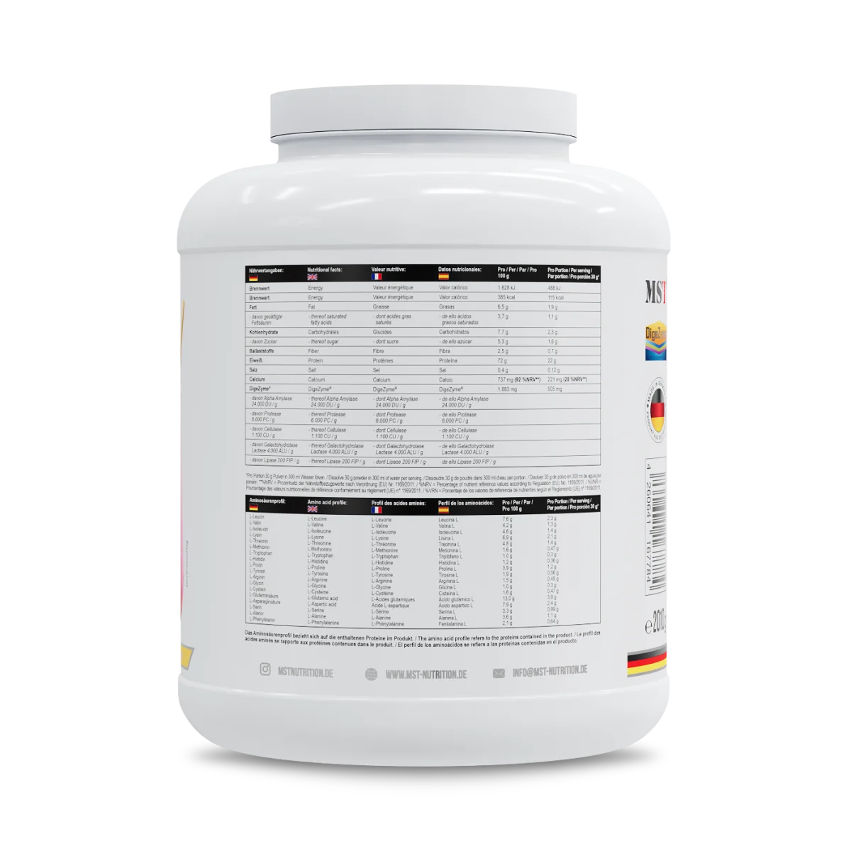 MST Protein Best Whey + Enzymes 2010g Maasikas — Strawberry — Powder view 2
