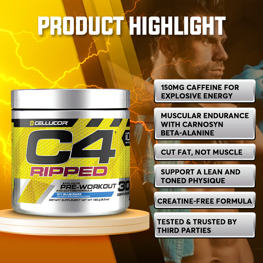 C4 Ripped Pre-workout 30serv Troopiline punš — Tropical — Capsules view 2