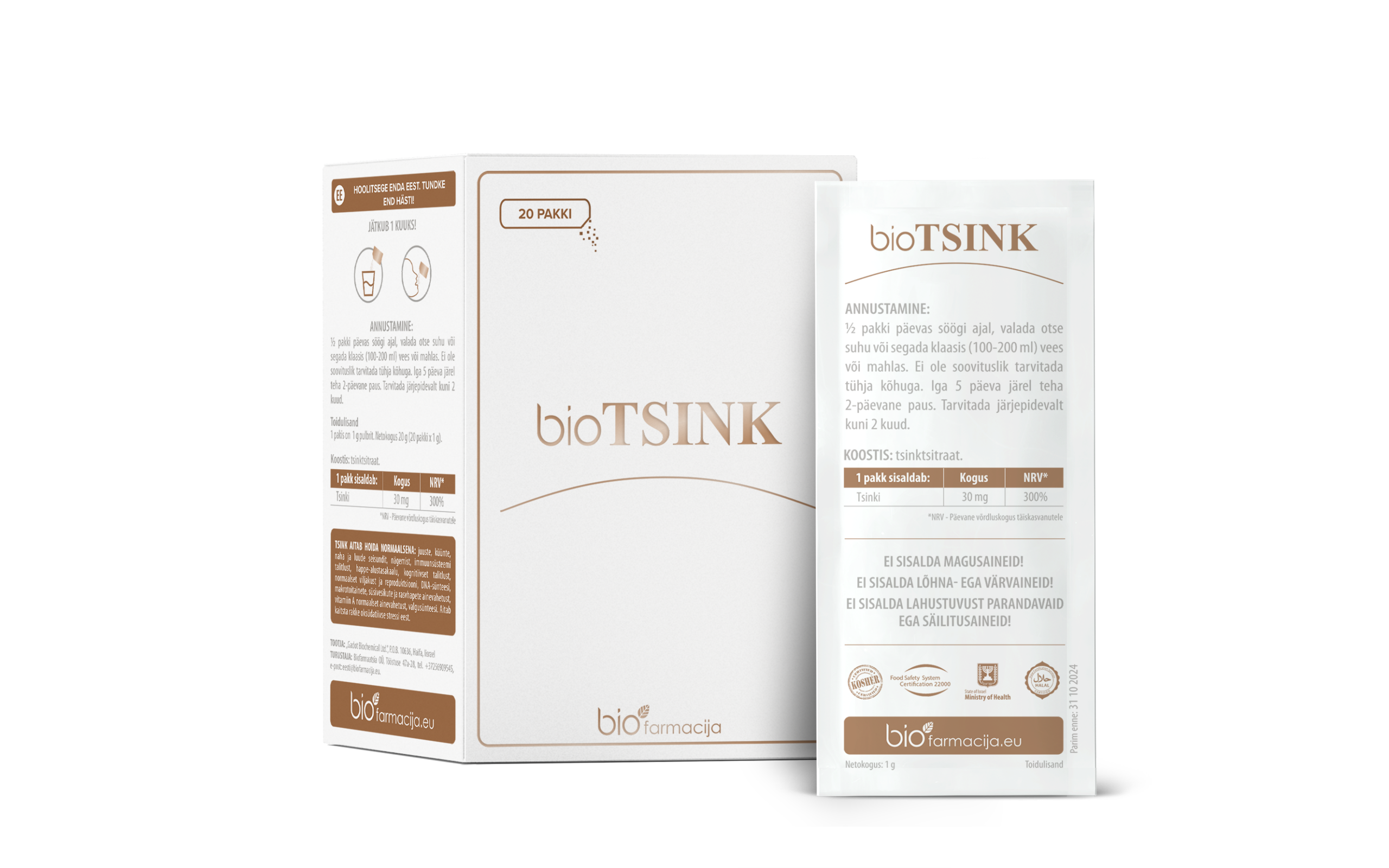 bioTsink puhas tsinktsitraat, 20 pakki — Powder - product image