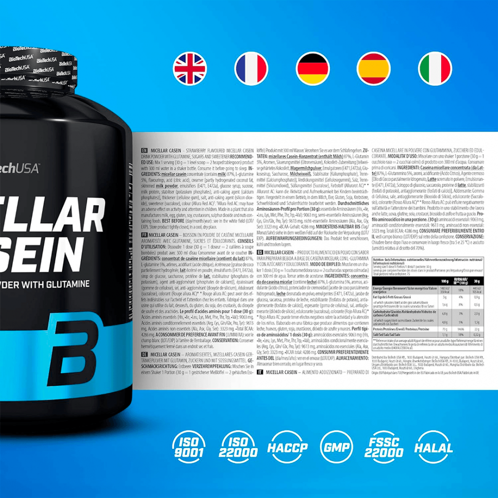 BIOTECHUSA Micellar Casein 2270g Šokolaad — Chocolate — Powder view 2