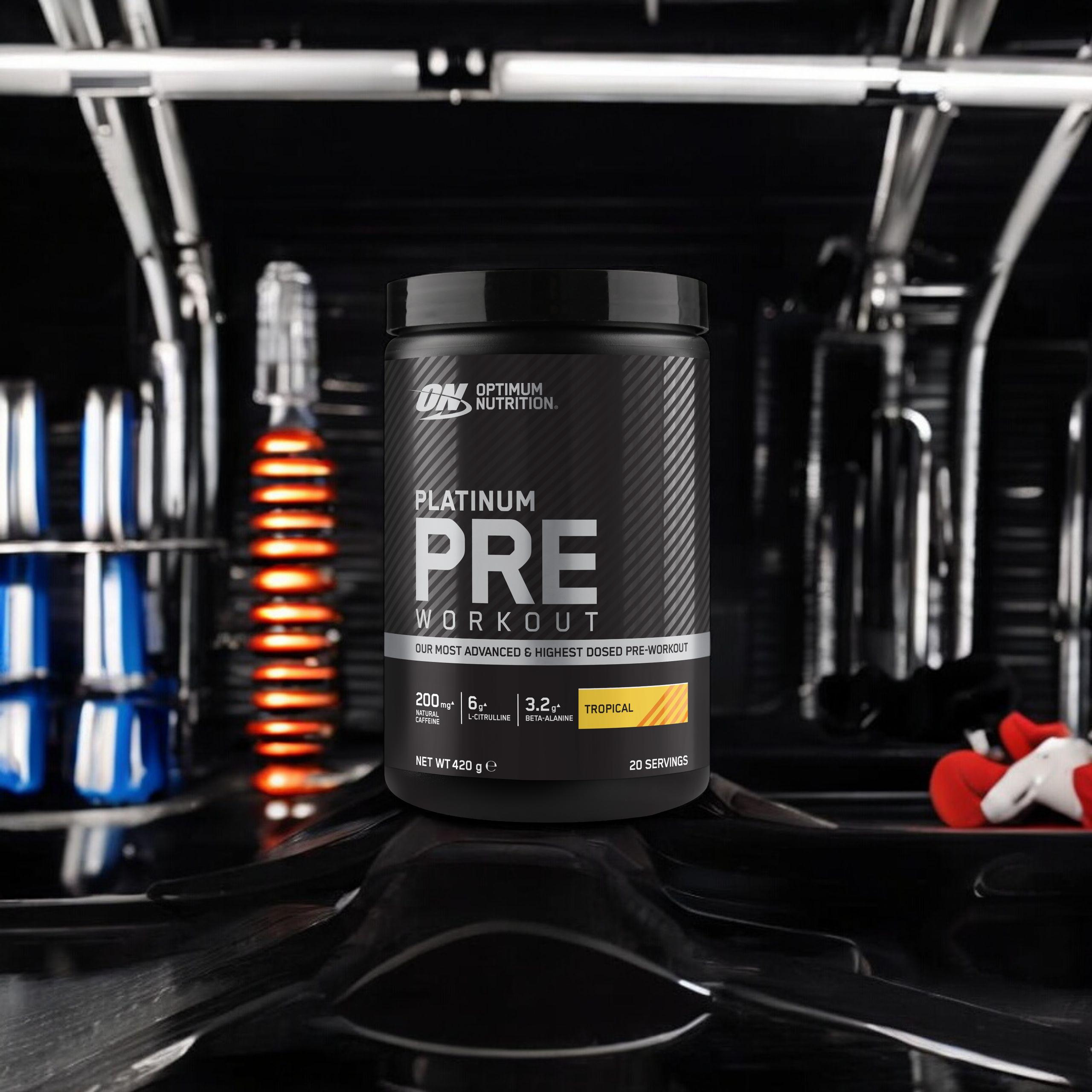 Optimum Nutrition Platinum Pre-workout 420g Troopiline — Tropical — Powder view 2