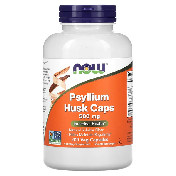 NOW Psyllium Husk 500mg 200 veg caps — Capsules - image 1 of 2