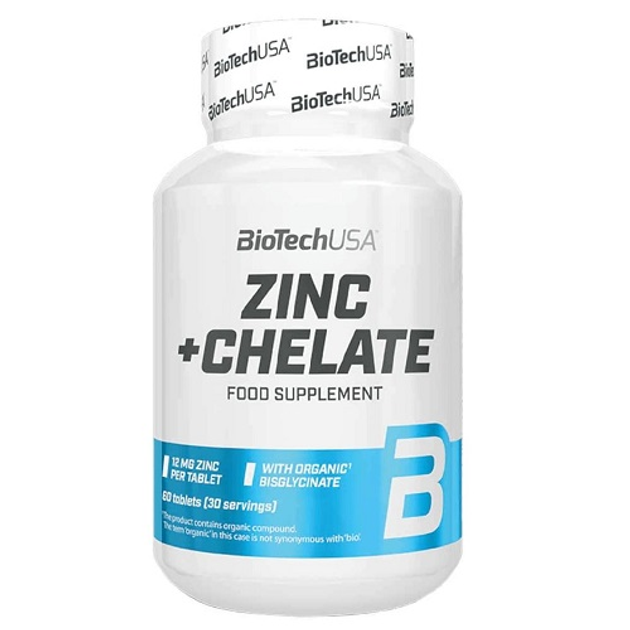 BIOTECHUSA Zinc + Chelate 60tab — Tabs view 1