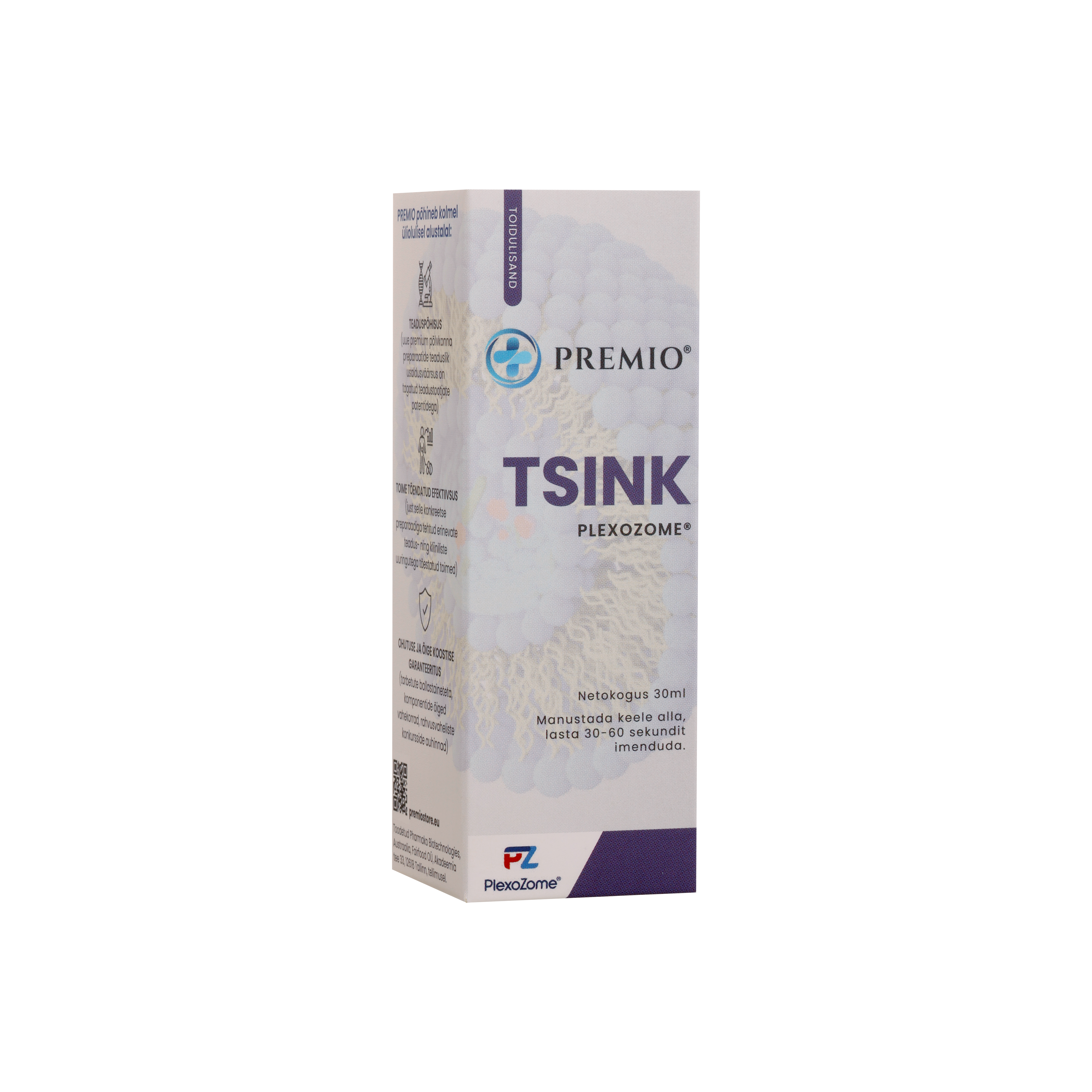 PREMIO® tsink (PlexoZome®, liposoomne) view 2
