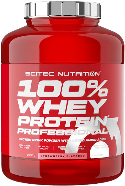 Scitec 100% Whey Protein Professional 2350g Maasika — Powder - image 1 of 2
