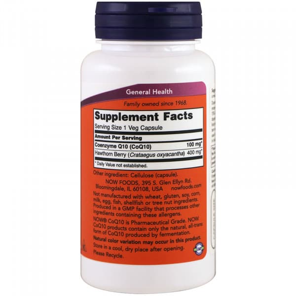 NOW CoQ10 100mg 90 veg. caps. — Capsules view 2