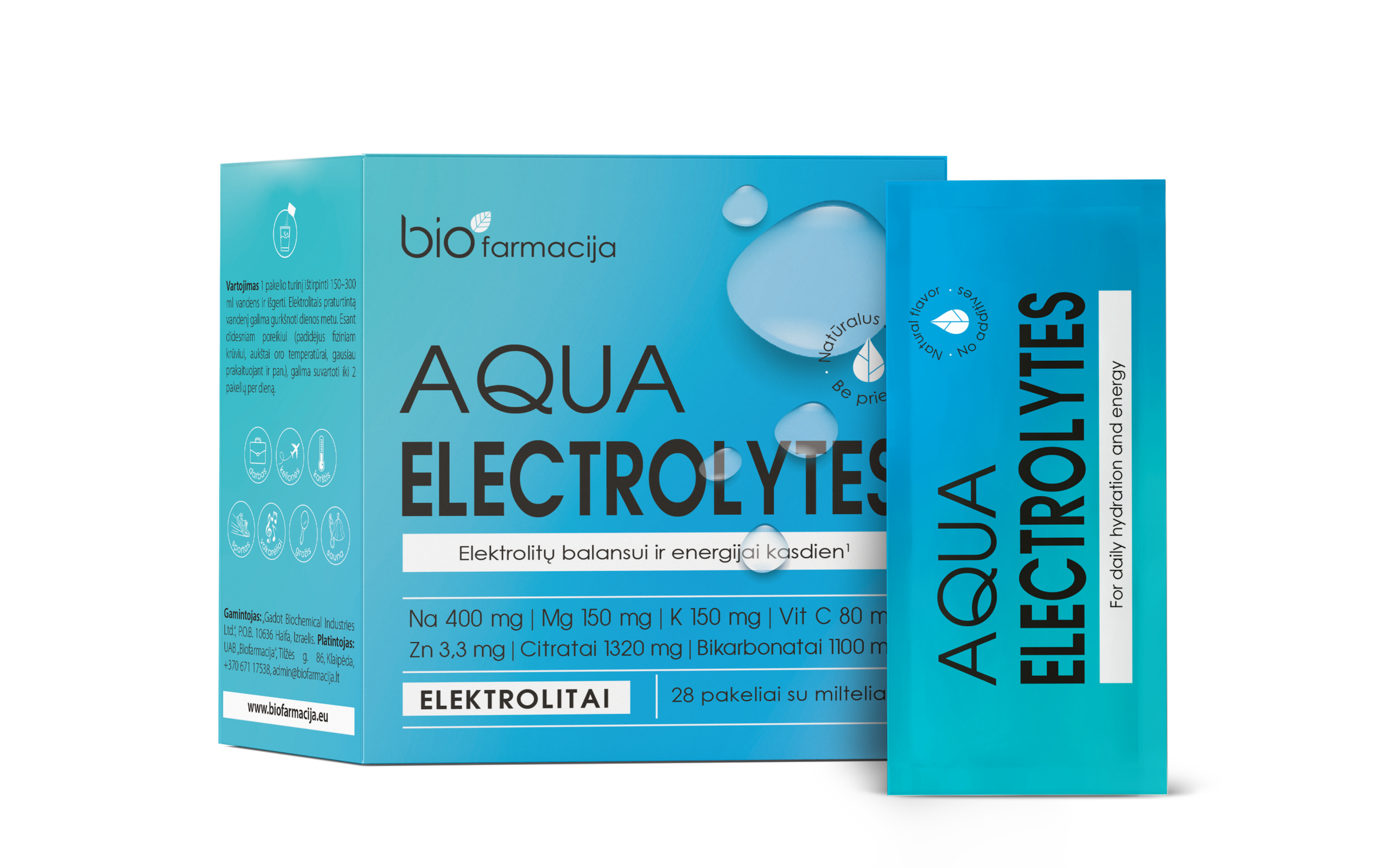 UUS! AquaElectrolytes elektrolüütide kompleks, 28 pakki — Tabs - product image