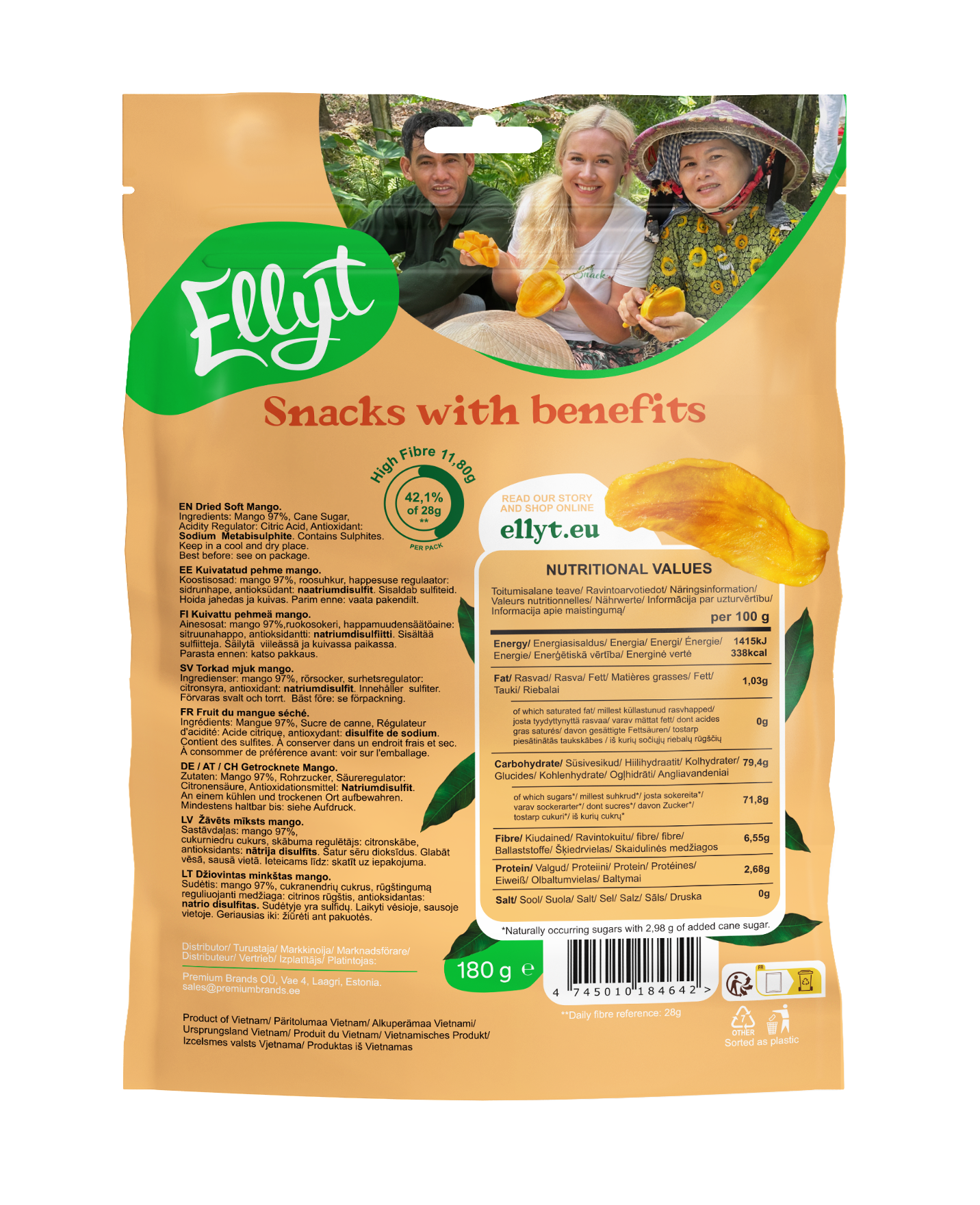 Pehme kuivatatud mango 180g — Mango — Snack view 2
