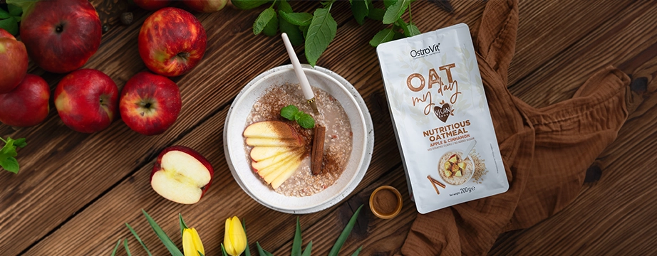 OstroVit Oat my day 200g Õun-kaneeli — Apple — Powder view 2