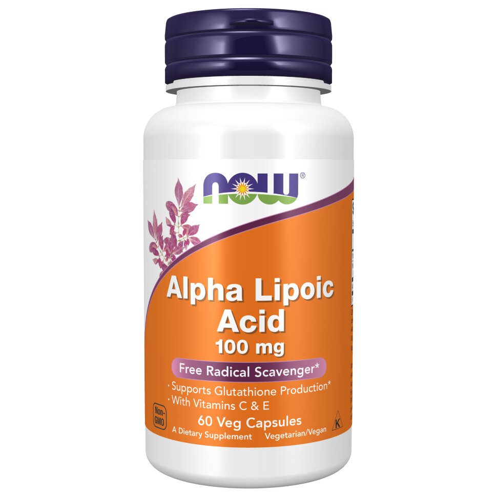 NOW Alpha Lipoehape 100 mg 60 taimset kapslit — Capsules view 1