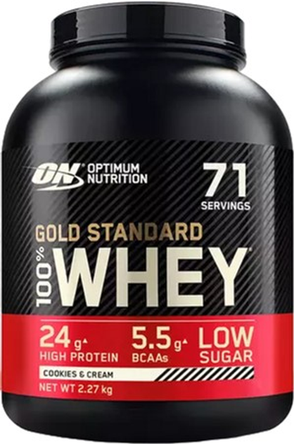 Optimum-nutrition Gold Standard 100% Whey 2.27kg Küpsised ja kreem — Cookies — Powder - image 1 of 2