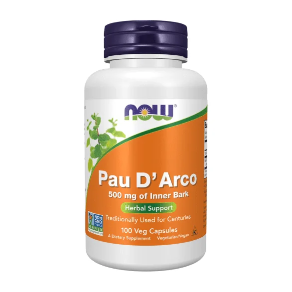 NOW Pau D’Arco 500mg 100caps — Capsules - image 1 of 2