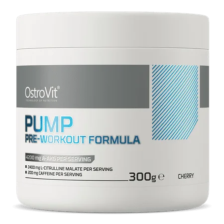 OstroVit Pump Pre-Workout formula 300g Kirss — Cherry — Powder view 1